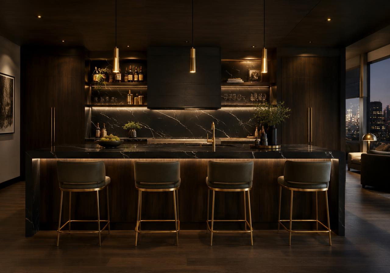 Nero Vein porcelain installed